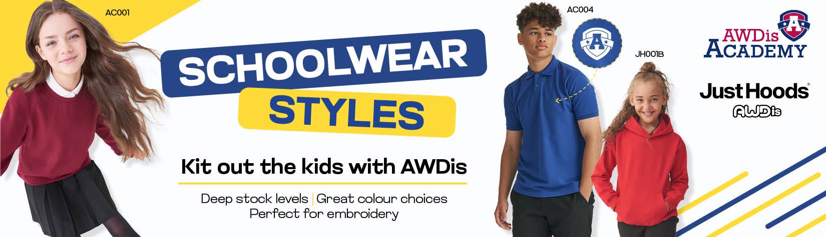 Schoolwear styles from AWDis!